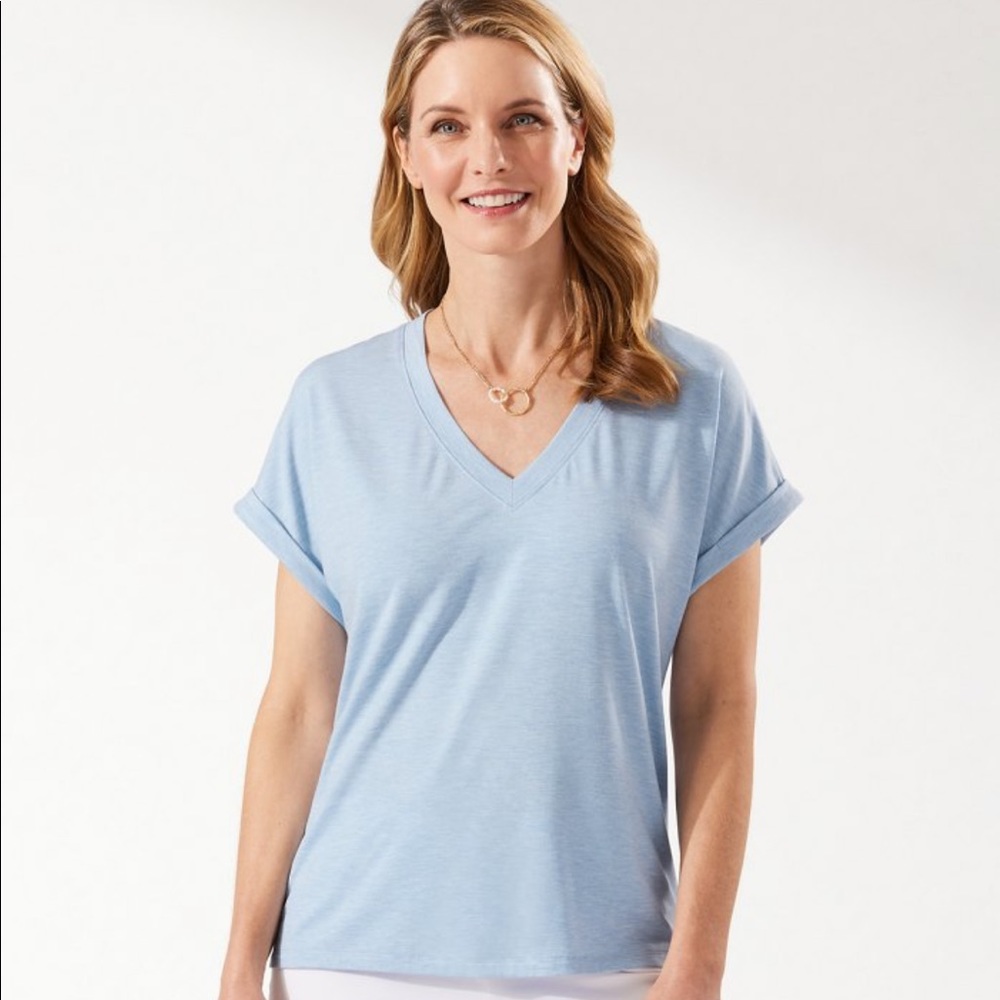 Tommy Bahama Kauai Jersey Kauai Jersey Light Sky Heather T-shirt size large